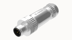 M12 4 PİN ERKEK DÜZ METAL D KOD KONNEKTÖR DEGSON - DEGSON