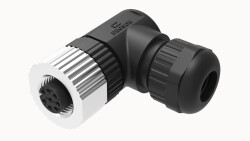 M12 5 PİN DİŞİ 90° KONNEKTÖR DEGSON - DEGSON