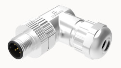 M12 8 PİN ERKEK 90° METAL KONNEKTÖR DEGSON - DEGSON