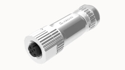 M12 12 PİN DİŞİ DÜZ METAL KONNEKTÖR DEGSON - DEGSON