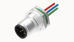 M12 A KOD 12 PİN ERKEK PANEL TİP PG9 ARKA MONTAJ 50 CM KABLOLU KONNEKTÖR DEGSON - DEGSON