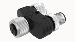 M12 B- KOD 5 PİN Y DAĞITIM KONNEKTÖRÜ M12 5 PİN GİRİŞ BAĞLANTI UCU DİŞİ, M12 5 PİN ÇIKIŞ 1 BAĞLANTI UCU DİŞİ, M12 5 PİN ÇIKIŞ 2 BAĞLANTI UCU ERKEK DEGSON - DEGSON