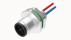 M12 S KOD 4 PİN ERKEK PANEL TİP M16*1.5 ÖN MONTAJ 50 CM KABLOLU KONNEKTÖR DEGSON - DEGSON