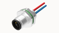 M12 T KOD 4 PİN ERKEK PANEL TİP M16*1.5 ÖN MONTAJ 50 CM KABLOLU KONNEKTÖR DEGSON - DEGSON