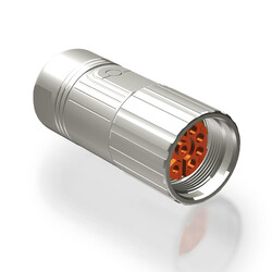 M23 9 Kontak Kablo Tip Dişi 180° (Düz) Konnektör TE CONNECTİVİTY INTERCONTEC BSTA109NN00420236000 - INTERCONTEC