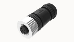 M12 4 PİN DİŞİ DÜZ KONNEKTÖR DEGSON - DEGSON