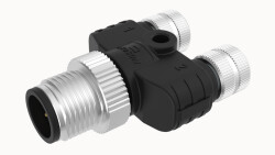 M12 A-KOD 4 PİN Y DAĞITIM KONNEKTÖRÜ M12 4 PİN GİRİŞ BAĞLANTI UCU ERKEK, M8 3 PİN ÇIKIŞ 1 BAĞLANTI UCU DİŞİ, M8 3 PİN ÇIKIŞ 2 BAĞLANTI UCU DİŞİ DEGSON - DEGSON